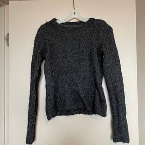Abercrombie & Fitch dark gray cable knit sweater